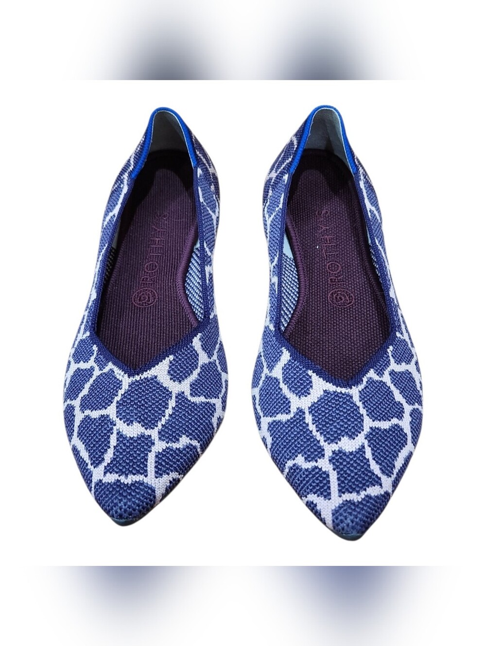 Rothy’s Limited Edition The Point Giraffe Violet Purple, Sz 10